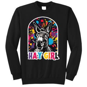 Hay Girl Hay Donkey Laughing Donkey Country Farm Sweatshirt