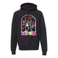 Hay Girl Hay Donkey Laughing Donkey Country Farm Premium Hoodie