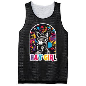 Hay Girl Hay Donkey Laughing Donkey Country Farm Mesh Reversible Basketball Jersey Tank