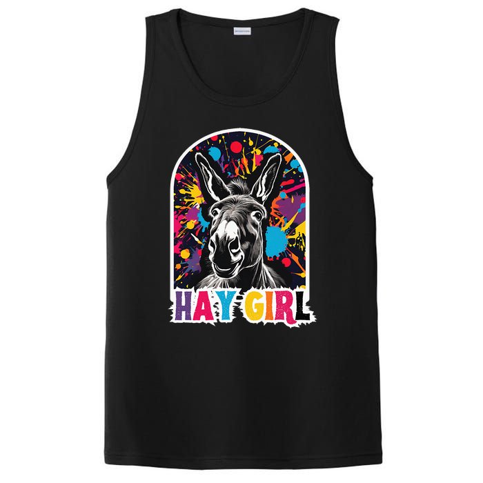 Hay Girl Hay Donkey Laughing Donkey Country Farm PosiCharge Competitor Tank