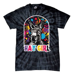 Hay Girl Hay Donkey Laughing Donkey Country Farm Tie-Dye T-Shirt