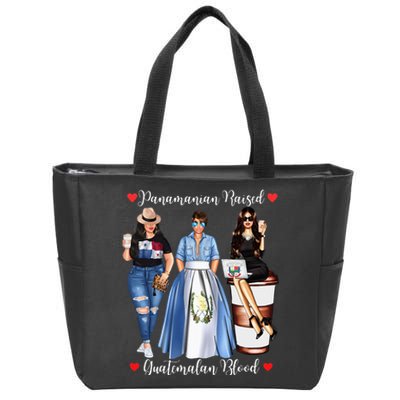 Half Guatemalan Half Panamanian Raised In Guatemala Panama Zip Tote Bag