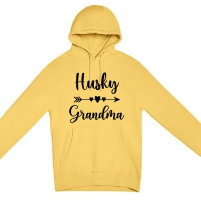 Husky Grandma Husky Dog Lovers Gift Funny Mothers Day Premium Pullover Hoodie