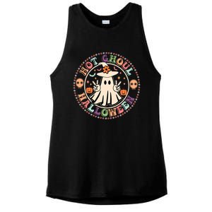 Hot Ghoul Halloween Retro Spooky Vibes Ghoul Halloween Gift Ladies PosiCharge Tri-Blend Wicking Tank