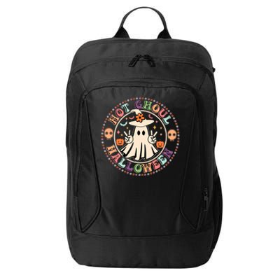 Hot Ghoul Halloween Retro Spooky Vibes Ghoul Halloween Gift City Backpack