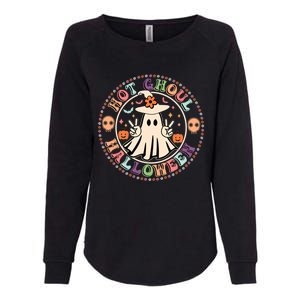 Hot Ghoul Halloween Retro Spooky Vibes Ghoul Halloween Gift Womens California Wash Sweatshirt