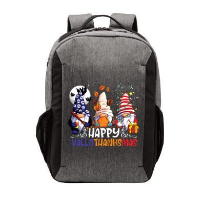 Hallothanksmas Gnomes Halloween Thanksgiving Christmas Happy Vector Backpack