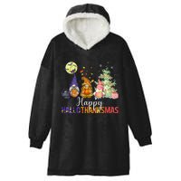 HalloThanksMas Gnomes Halloween Thanksgiving Christmas Hooded Wearable Blanket