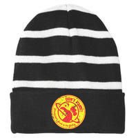 Hitchhikers Guide Striped Beanie with Solid Band