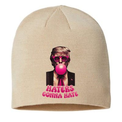 Haters Gonna Hate Funny Trump Bubble Gum Donald Trump 2024 Gift Sustainable Beanie