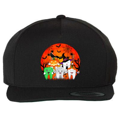 Halloween Group Horror Teeth As Witch Boo Ghost Zombie Meaningful Gift Wool Snapback Cap