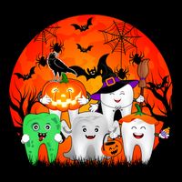Halloween Group Horror Teeth As Witch Boo Ghost Zombie Meaningful Gift Wool Snapback Cap