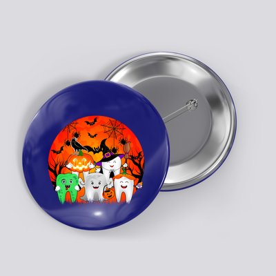 Halloween Group Horror Teeth As Witch Boo Ghost Zombie Meaningful Gift Button