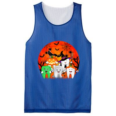 Halloween Group Horror Teeth As Witch Boo Ghost Zombie Meaningful Gift Mesh Reversible Basketball Jersey Tank