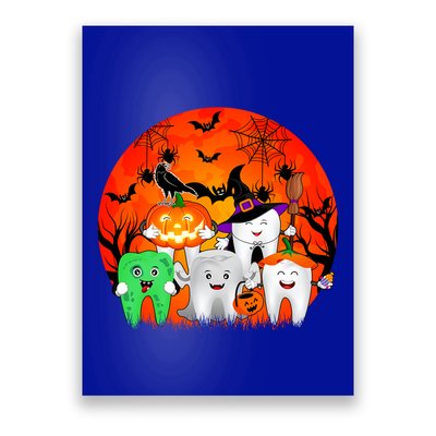 Halloween Group Horror Teeth As Witch Boo Ghost Zombie Meaningful Gift Poster