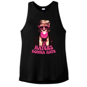 Haters Gonna Hate Funny Trump Bubble Gum Donald Trump 2024 Ladies PosiCharge Tri-Blend Wicking Tank