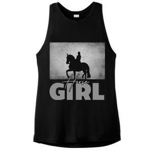 Horse Girl Horseback Riding Horse Ladies PosiCharge Tri-Blend Wicking Tank