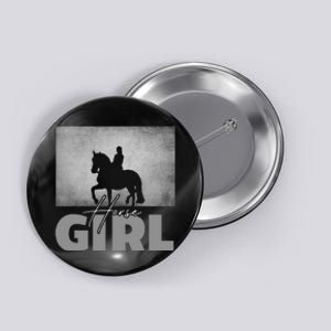 Horse Girl Horseback Riding Horse Button