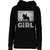 Horse Girl Horseback Riding Horse Womens Funnel Neck Pullover Hood