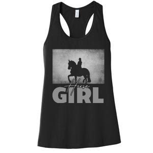 Horse Girl Horseback Riding Horse Women's Racerback Tank