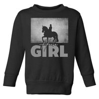 Horse Girl Horseback Riding Horse Toddler Sweatshirt