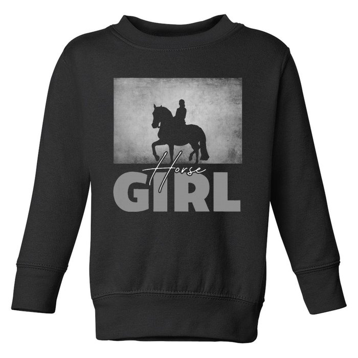 Horse Girl Horseback Riding Horse Toddler Sweatshirt