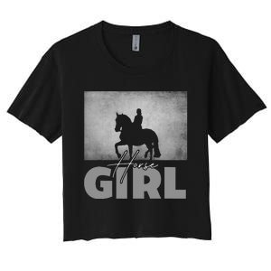 Horse Girl Horseback Riding Horse Women's Crop Top Tee