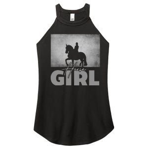 Horse Girl Horseback Riding Horse Women's Perfect Tri Rocker Tank