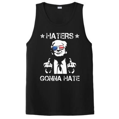 Haters Gonna Hate Middle Finger Funny Trump 2024 President PosiCharge Competitor Tank