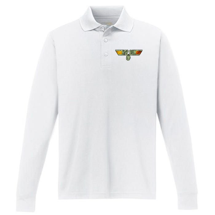 HOP GUN Performance Long Sleeve Polo