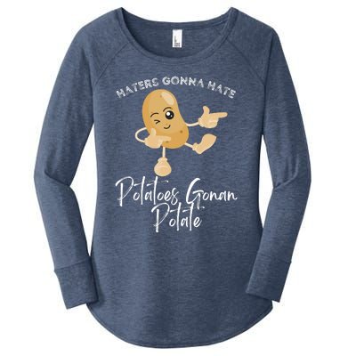 Haters Gonna Hate Potatoes Gonan Potate Women's Perfect Tri Tunic Long Sleeve Shirt