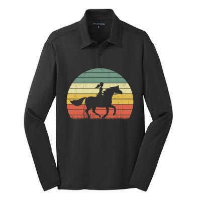 Horse Gift Horseback Riding Equestrian Gift Silk Touch Performance Long Sleeve Polo