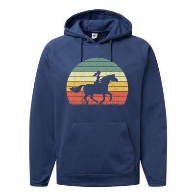 Horse Gift Horseback Riding Equestrian Gift Performance Fleece Hoodie