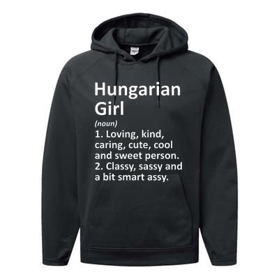 HUNGARIAN GIRL HUNGARY Gift Funny Country Home Roots Descent Performance Fleece Hoodie