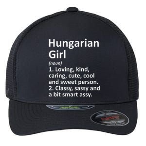 HUNGARIAN GIRL HUNGARY Gift Funny Country Home Roots Descent Flexfit Unipanel Trucker Cap