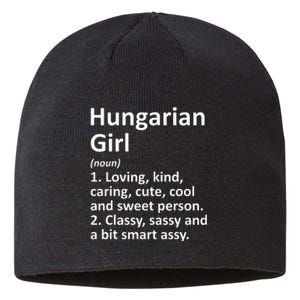 HUNGARIAN GIRL HUNGARY Gift Funny Country Home Roots Descent Sustainable Beanie