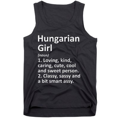 HUNGARIAN GIRL HUNGARY Gift Funny Country Home Roots Descent Tank Top