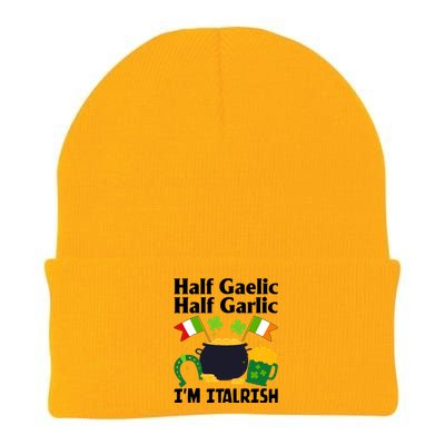 Half Gaelic Half Garlic IM Italrish Funny St. PatrickS Day Knit Cap Winter Beanie