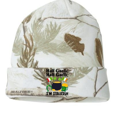 Half Gaelic Half Garlic IM Italrish Funny St. PatrickS Day Kati Licensed 12" Camo Beanie