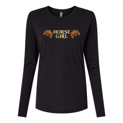 Horse Girl Womens Cotton Relaxed Long Sleeve T-Shirt