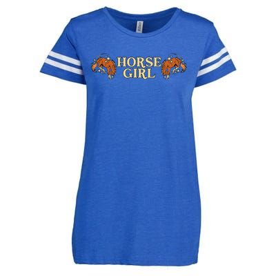 Horse Girl Enza Ladies Jersey Football T-Shirt