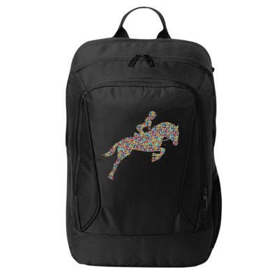 Horse Girl Horseback Riding City Backpack