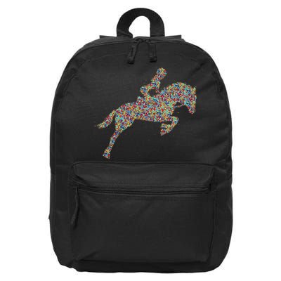 Horse Girl Horseback Riding 16 in Basic Backpack