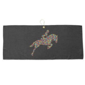 Horse Girl Horseback Riding Large Microfiber Waffle Golf Towel