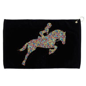 Horse Girl Horseback Riding Grommeted Golf Towel