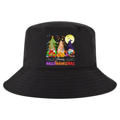 Hallothanksmas Gnomes Halloween Thanksgiving Christmas Happy Cool Comfort Performance Bucket Hat