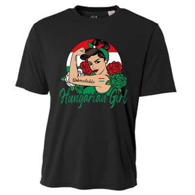 Hungarian Girl Hungary Woman Magyar Flag Cooling Performance Crew T-Shirt