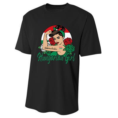 Hungarian Girl Hungary Woman Magyar Flag Performance Sprint T-Shirt