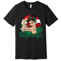 Hungarian Girl Hungary Woman Magyar Flag Premium T-Shirt