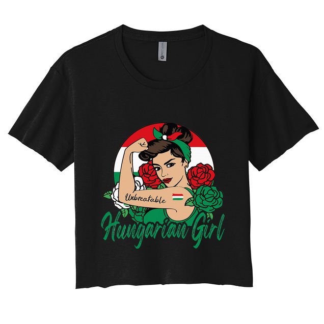 Hungarian Girl Hungary Woman Magyar Flag Crop Top